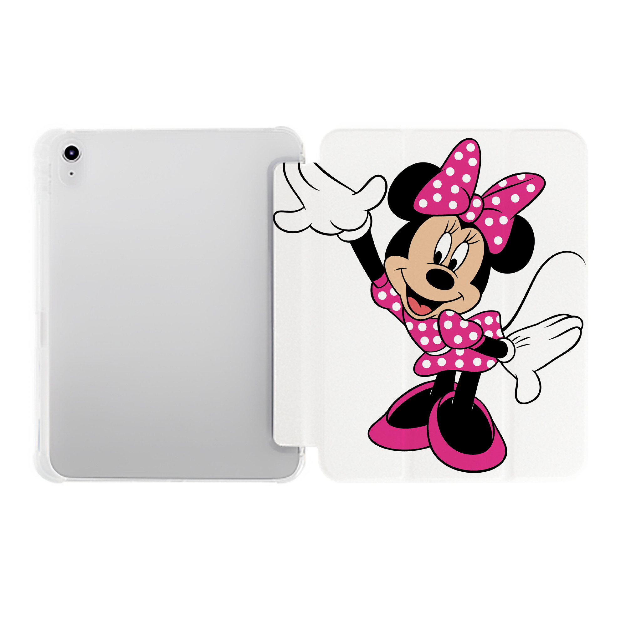 （画像用） ミッキーマウス Mickey Mouse IPad ケース ペン収納付き 三つ折りスタンド PUレザー×シリコン 対応機種9.5/10.5/10.9インチ